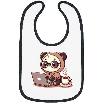 Discover Panda Pet Cute Productive Panda Funny Kawaii Cat Lover Bibs