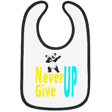 Discover Panda Pet never give up cute panda Bibs