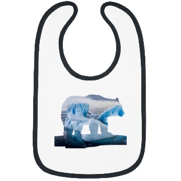 Discover Bear Pet Polar Bear Climate Change North Pole Melting Ice Bear Bibs