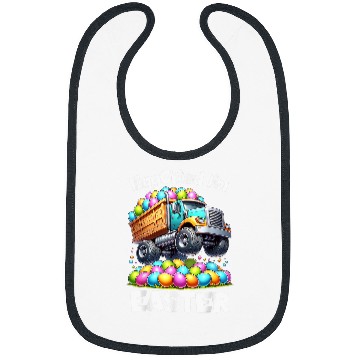 Discover EggCited for Easter Bunny Egg Hunt Dump Truck Boys Girls 1 Bibs