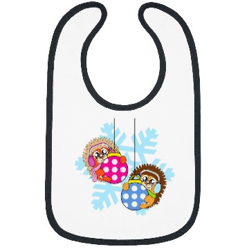 Discover Hedgehog Pet Christmas Balls Winter Snowflake Snow 3 Bibs