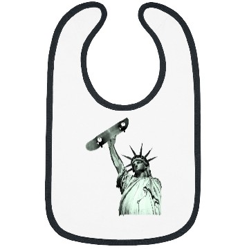 Discover Skateboard Statue of Liberty Bibs
