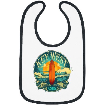 Discover Key West Distressed vintages Look Surf Surfing Surfboard Bibs