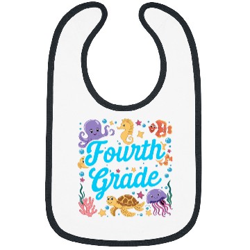 Discover Turtle Pet Fourth Grade Under The Sea Underwater Turtle Fish School Bibs