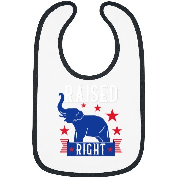 Discover Raised Right Republican Instilled Values Integrity Pride Bibs