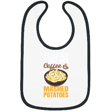 Discover Coffee Fun Mashed Potatoes Coffee Lover Thanksgiving Bibs