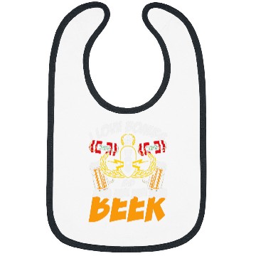 Discover Beer Fun EOD for Men I Love Bombs and Beer Bibs