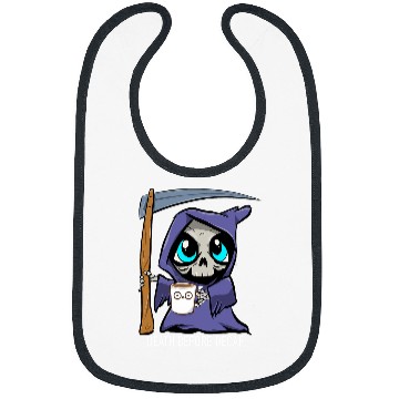 Discover Coffee Fun Death Before Decaf Grim Reaper Coffee Bibs