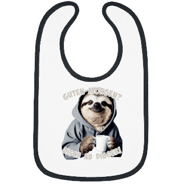 Discover Coffee Fun Guten Morgen Zisch ab Digger Sloth Coffee Saying Bibs