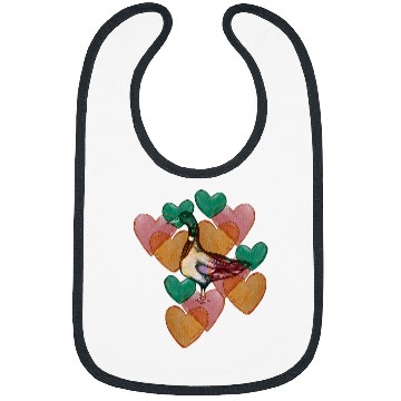 Discover Duck Pet Mallard Duck watercolor Bibs