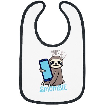 Discover Sloth Pet Smombie Sloth Bored Sloth With Mobile Phone 1 Bibs