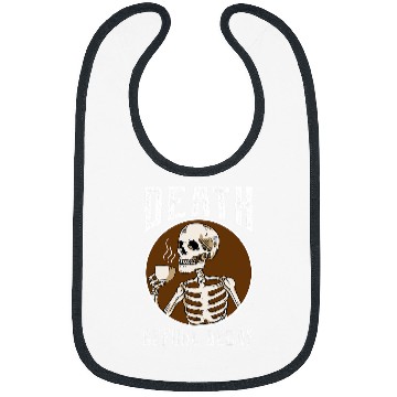 Discover Coffee Fun Death Before Decaf Skeletons Coffee Lover Coffee Bibs