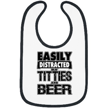 Discover Beer Fun Easily Distracted by TITTIES BEER Design 6 Bibs