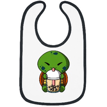 Discover Turtle Pet Kawaii Turtle Boba Milk Tea Bubble Tea Anime Bibs