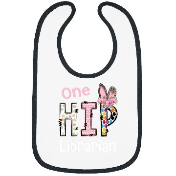 Discover Librarian Job One Hip LibrarianBunny Leopard School staff Easter Bibs