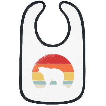 Discover Bear Pet Retro 80s Style Grizzly Brown Bear Bibs