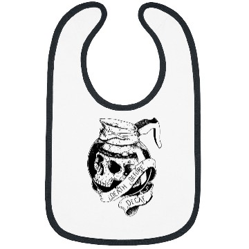Discover Coffee Fun Death before Decaf Coffee Lover Blackwork Bibs