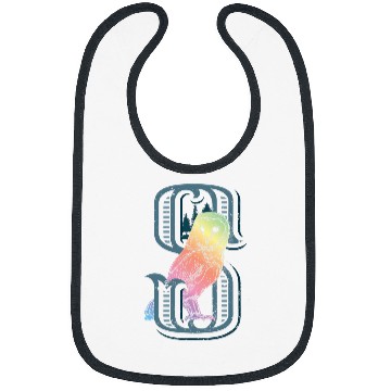 Discover Owl Pet Barn Owl Drawing with Monogram Letter S Bibs