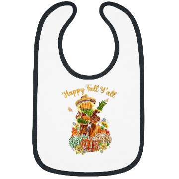 Discover Scarecrow Happy Fall Yall Pumpkin Thanksgiving Halloween Bibs