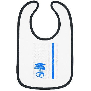 Discover Police Academy Graduation Him Her Exam American Flag Bibs