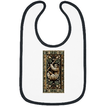 Discover Sloth Pet Artwork Elegant Tapestry Motif Style Bibs