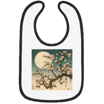 Discover Midnight Magic in a Blossoming Cherry Blossom Forest Bibs