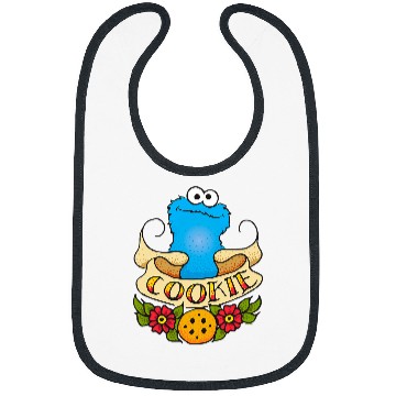 Discover Sesame Street Cookie Monster Cookie Tattoo Bibs