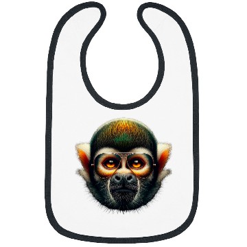 Discover Squirrel Pet Monkey Monkey Portrait Wildlife Exotic Ape 2 Bibs