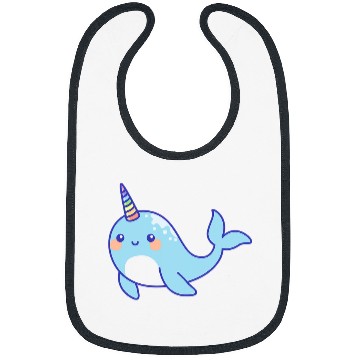 Discover Cute Sea Unicorns Rainbow Narwhal Bibs