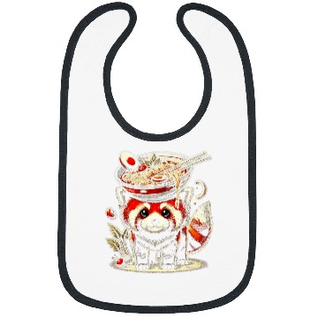 Discover Panda Pet Kawaii Red Panda Japan Food Ramen Pho Bo Funny Bowl Bibs