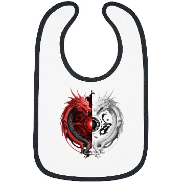 Discover Dragon Pet two dragons facing off dragon yingyang 1 Bibs