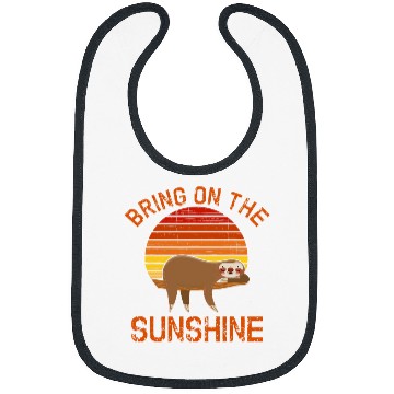 Discover Sloth Pet Summer Vacation Bring On The Sunshine Sloth Bibs