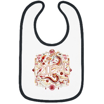 Discover Dragon Pet Happy Chinese New Year Year of the Dragon Zodiac 5 Bibs