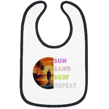 Discover Sun Sand Surf Repeat Cool Summer Bibs