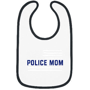 Discover Police Mom Law Enforcement Patriotic Blue Line Bibs