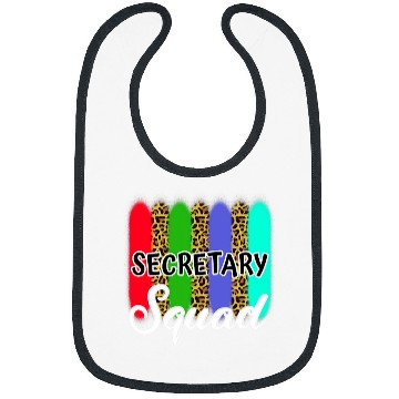 Discover Secretary Job School Secretary Squad Leopard Print First Day Of School Bibs