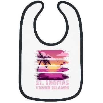 Discover Sunset Virgin Islands St Thomas Summer Vacation Beach Surf Bibs