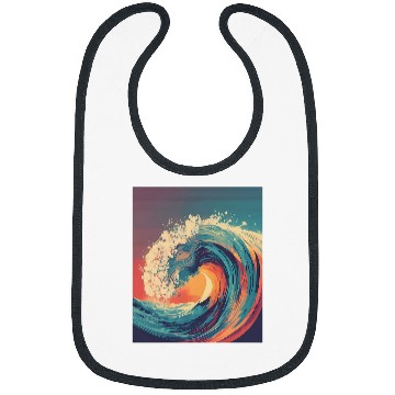 Discover Subdued Honolulu State Surf Art Bibs