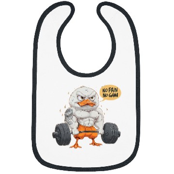 Discover Duck Pet No Pain No Gain Funny Gym duck Bibs