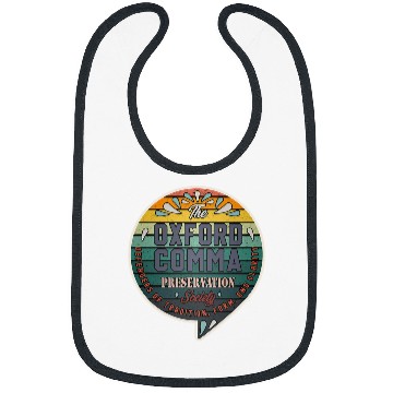 Discover The Oxford Comma Preservation Society Team Oxford Retro Bibs
