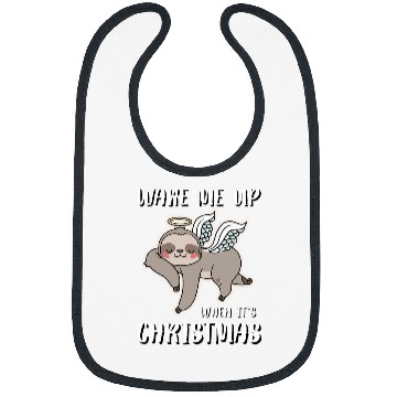 Discover Sloth Pet Wake Me Up Christmas Sloth Christmas Angel Bibs