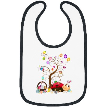 Discover Ladybug Easter Day Funny Ladybug With Eggs Bibs