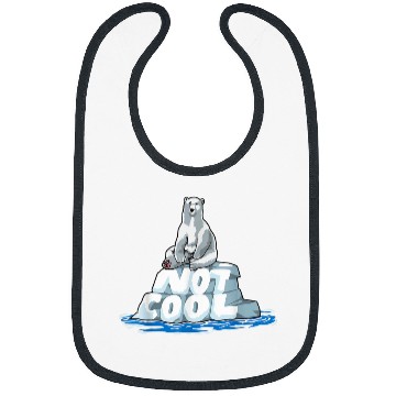 Discover Bear Pet Save Earth NOT COOL Melting Ice Polar Bear Global Warming Bibs