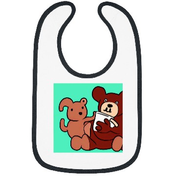 Discover Bear Pet Hot Chocolate Drinking Bear Super Cute Odd vintages Cartoon Bibs