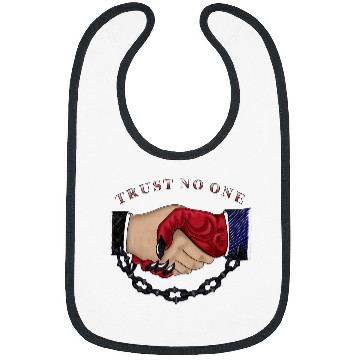 Discover Trust No One American Traditional Tattoo Handshake Bibs