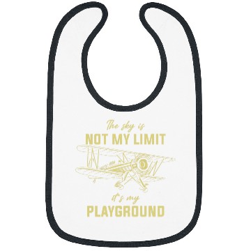 Discover Pilot Joke Sky Isnt Limit Playground Aviation Interest Bibs