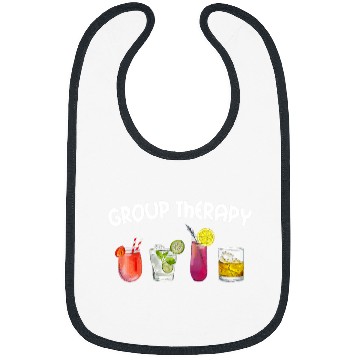 Discover Wines Fun Group Therapy Funny Drinking Cocktail Bibs