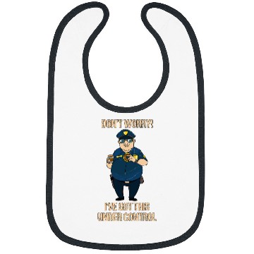 Discover Police Officer Donut Resist Thin Blue Line Under Control Bibs