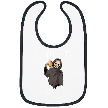 Discover Beer Fun Grim Reaper Pumpkin Beer or Death Bibs