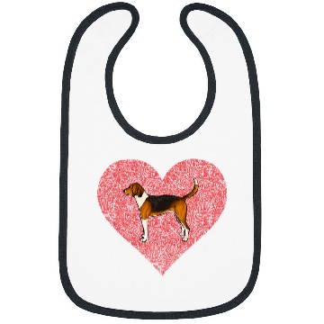 Discover American Foxhound Valentines Day Dog Love Fingerprint Bibs